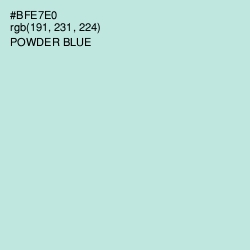 #BFE7E0 - Powder Blue Color Image